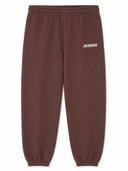 Jogging oversize à logo imprimé marron