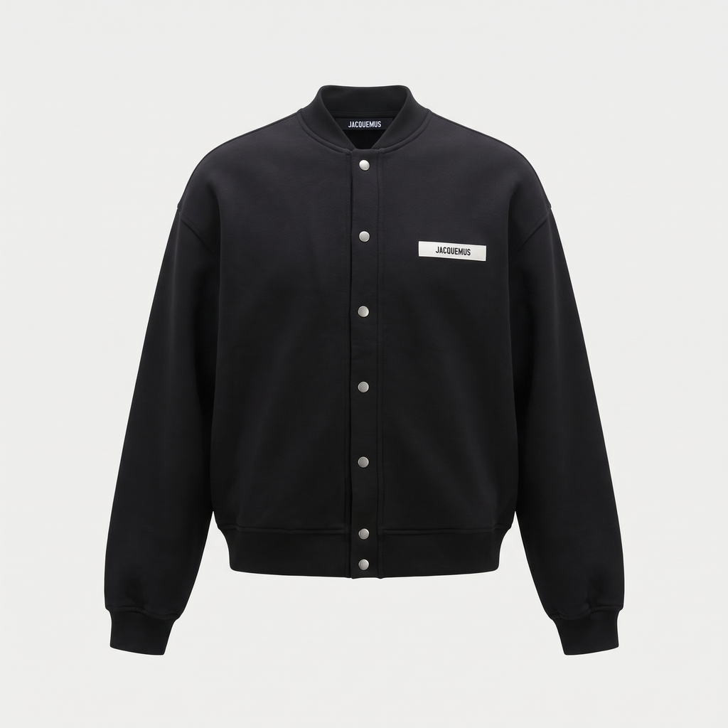 Le Cardigan Gros Grain Jacquemus Black – face