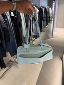 Sac Carrie Bowling S en cuir grainé vert minéral