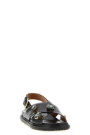 Sandales Cuir Noir