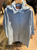 Imperméable léger à capuche bleu ciel