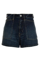 Short Cuir Bleu