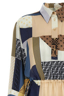 Robe en soie patchwork