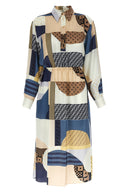 Robe en soie patchwork