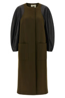 Manteau Cuir Vert