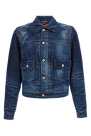 Veste Cuir Bleu