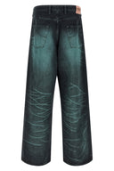 Pantalon Cuir Bleu