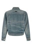 Veste Cuir Bleu Clair