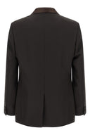 Blazer en crêpe de laine