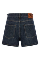 Short Cuir Bleu