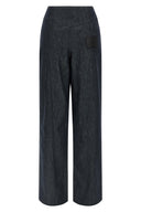 Pantalon Cuir Bleu