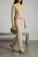 Pantalon Coton Beige