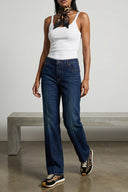 Pantalon Cuir Bleu