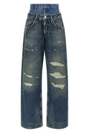 Pantalon Cuir Bleu