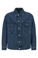 Veste Cuir Bleu