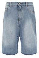 Short Cuir Bleu Clair
