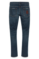 Pantalon Cuir Bleu