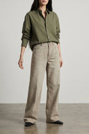Pantalon Cuir Gris