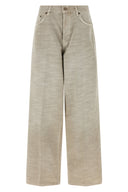 Pantalon Cuir Gris