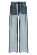 Pantalon Denim Bleu
