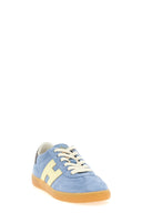 Sneakers Cuir Bleu Clair