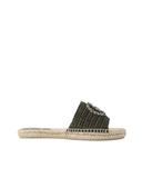 GG embellished raffia espadrille slides