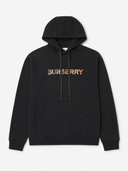 Hoodie noir à logo Check