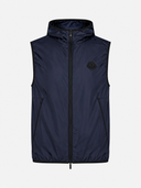 Gilet à capuche technique léger déperlant bleu nuit