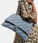 Sac Balenciaga Hourglass Denim – Chaîne Argentée