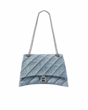 Sac Balenciaga Hourglass Denim – Chaîne Argentée