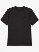T-shirt en coton à logo ton sur ton noir