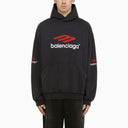 Balenciaga Hoodie Logo Oversize Noir