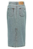 Jupe Coton Bleu Clair