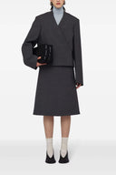 Jupe Laine Gris