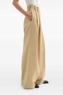 Pantalon Soie Beige