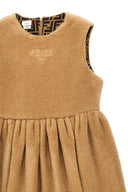 Robe en fausse fourrure brodée du logo