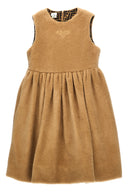 Robe en fausse fourrure brodée du logo