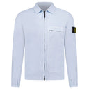 Surchemise en coton brossé avec poche bleu aqua