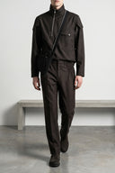 Pantalon Laine Marron