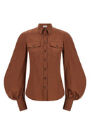 Chemise Coton Marron