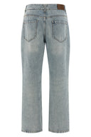 Pantalon Cuir Bleu Clair