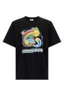 Manga Tennis Ball T-shirt – T-shirt Homme Noir en Coton Bio avec Imprimé