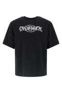 Casablanca Chrome T-shirt – T-shirt Homme Noir en Coton Bio avec Logo 3D