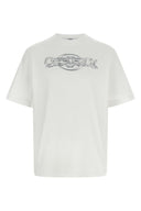 Casablanca Chrome T-shirt – T-shirt Homme Blanc en Coton Bio avec Logo 3D
