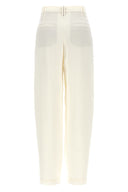 Pantalon Soie Blanc