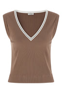 Top Coton Marron