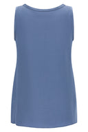 Top Satin Bleu
