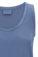 Top Satin Bleu