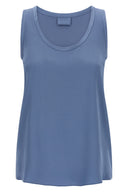 Top Satin Bleu