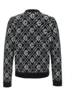 Monogram Sweater – Pull Homme Multicolore en Mohair et Coton